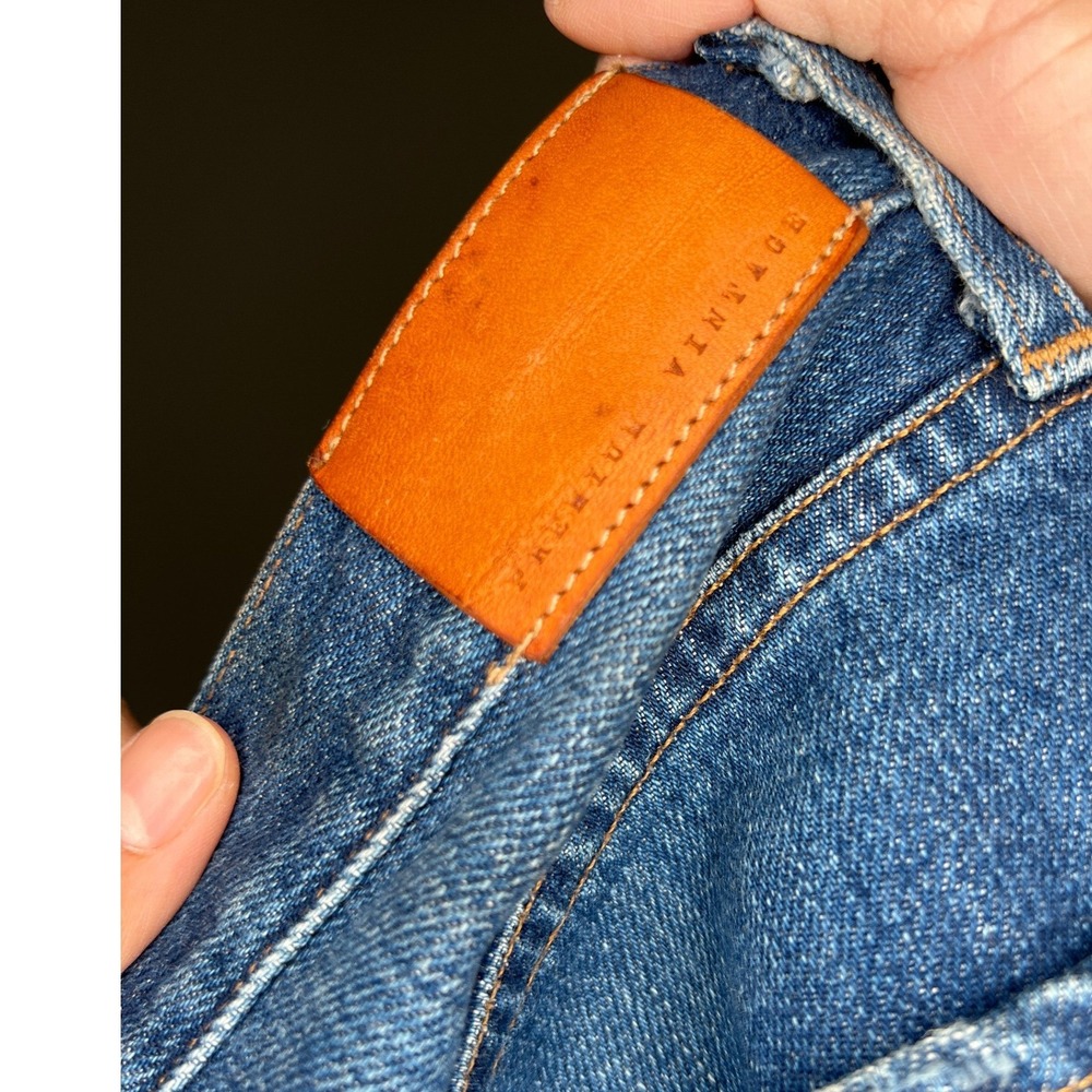 Citizens of Humanity Liya Jeans 30 Blue Denim Distressed High Rise Slim Straight - Picture 4 of 10